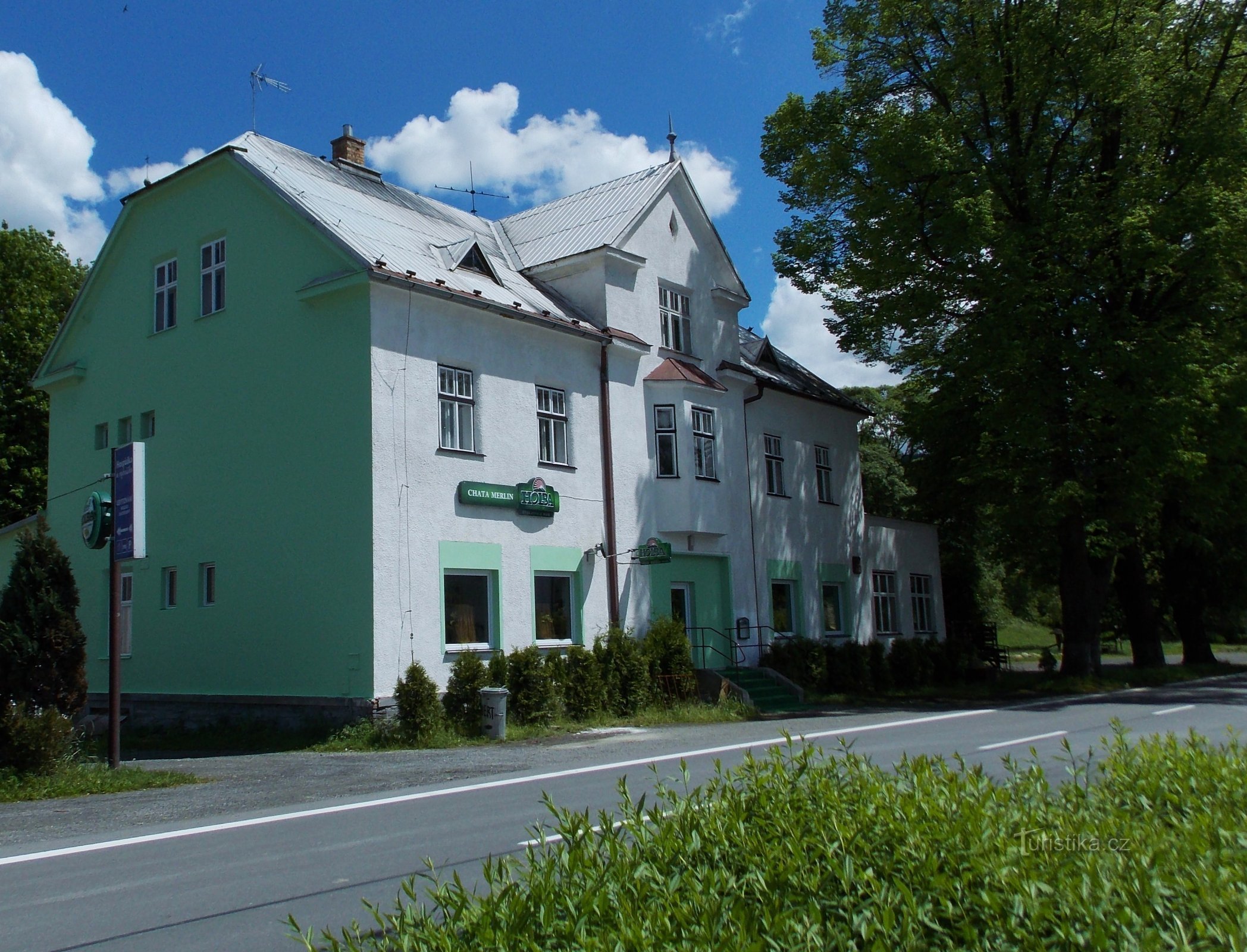 Indkvartering i Karlovice nær Rýmařov i Merlin-hytten