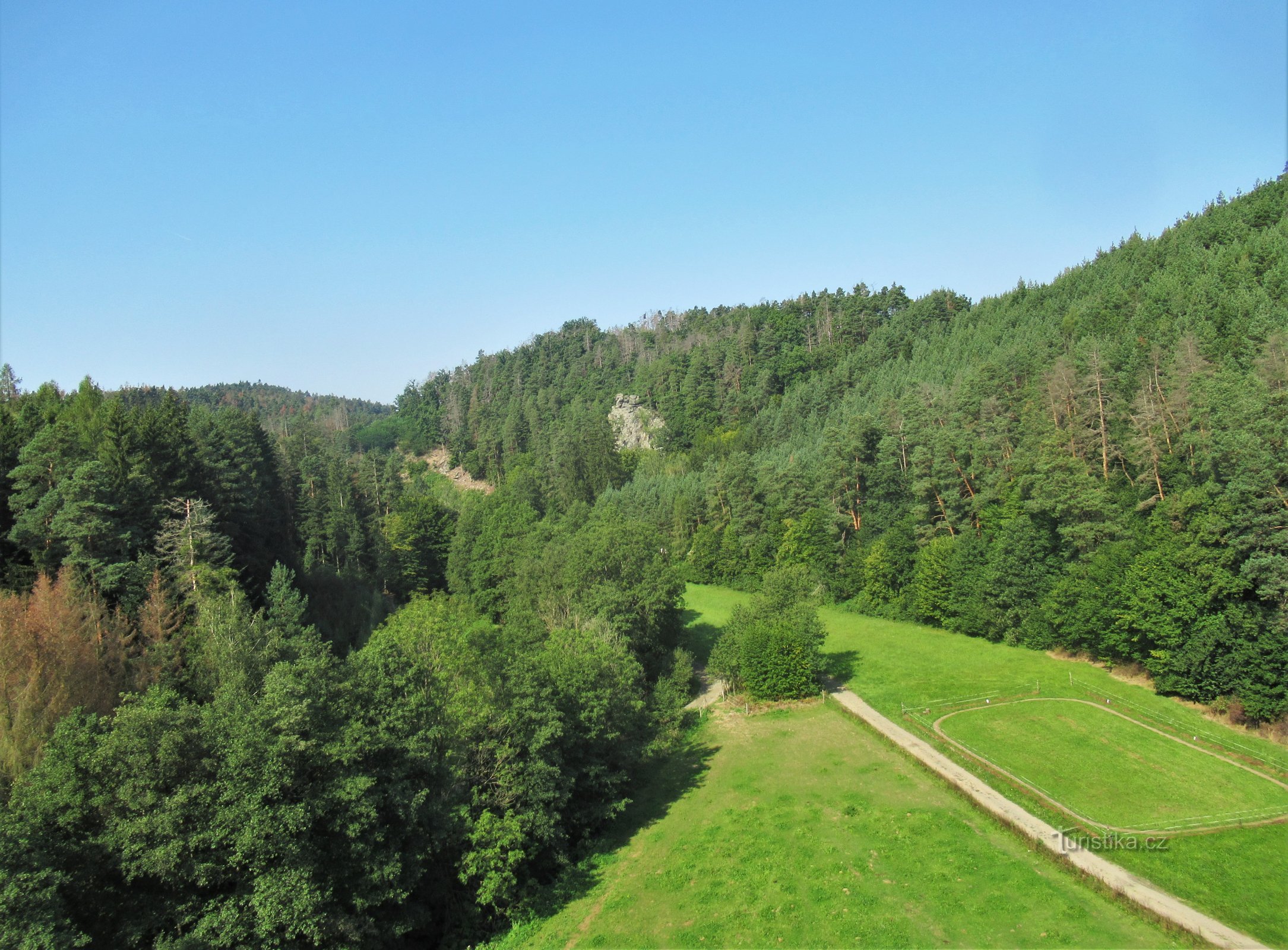 Valea Libochovka de la viaductul mare