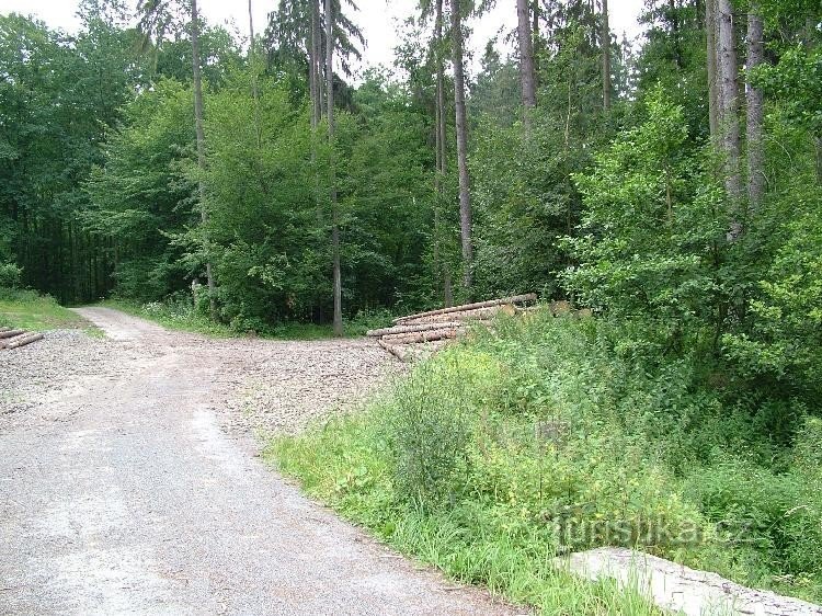 Polančice-dalen - vägskäl