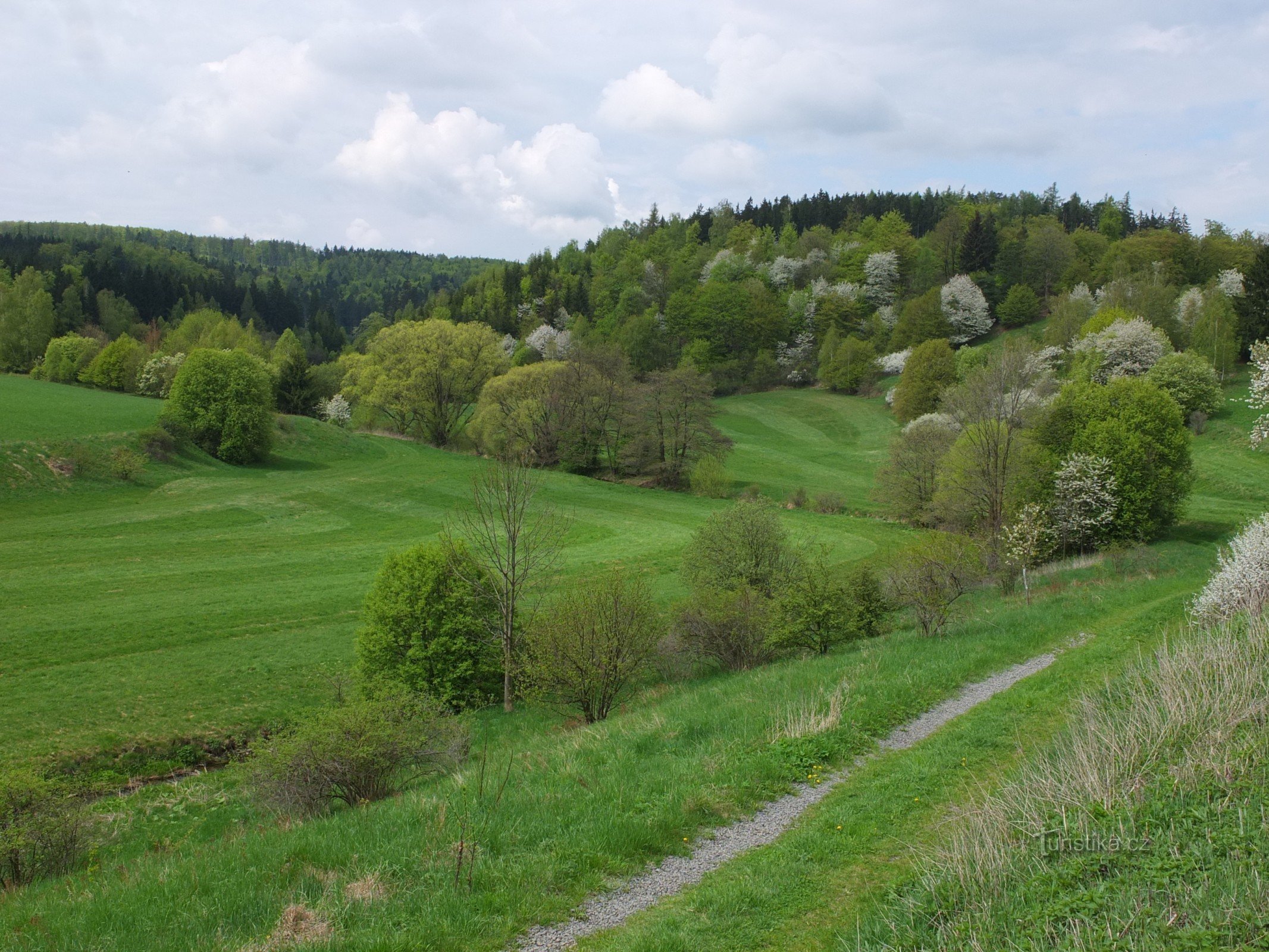Zábrany-dalen på våren