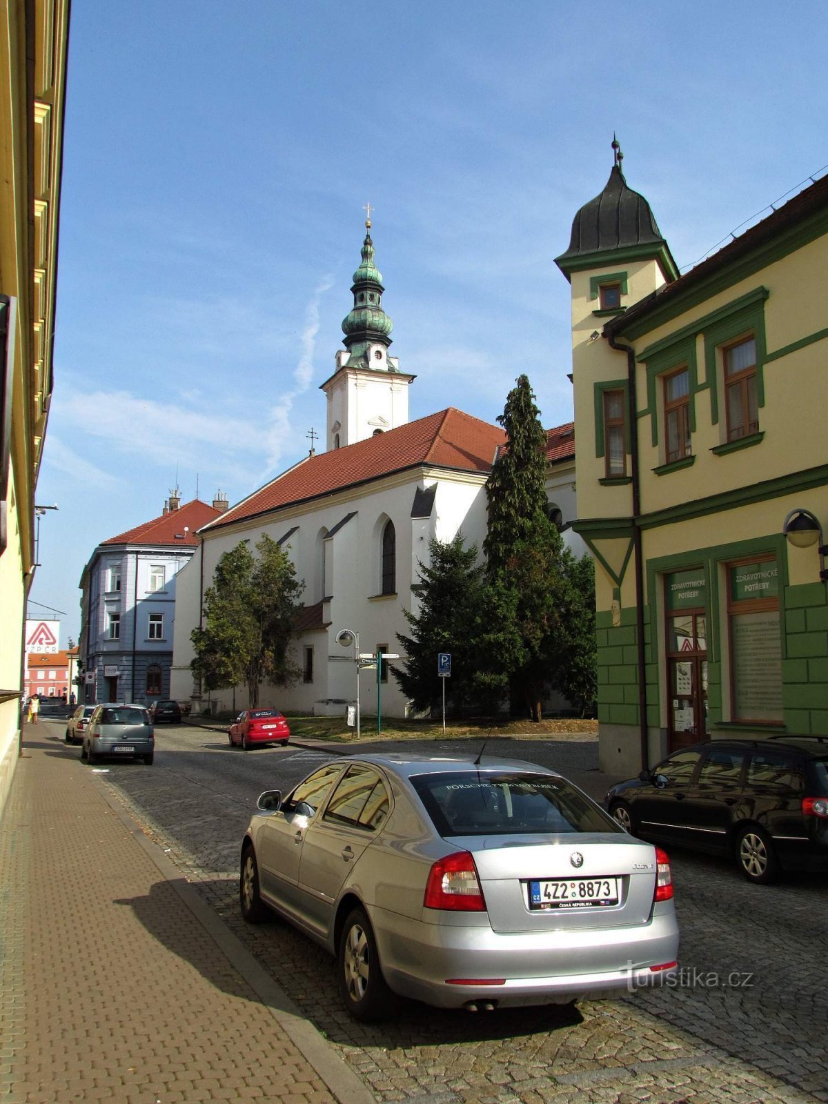 Uherské Hradiště - område af franciskanerklosteret og kirken