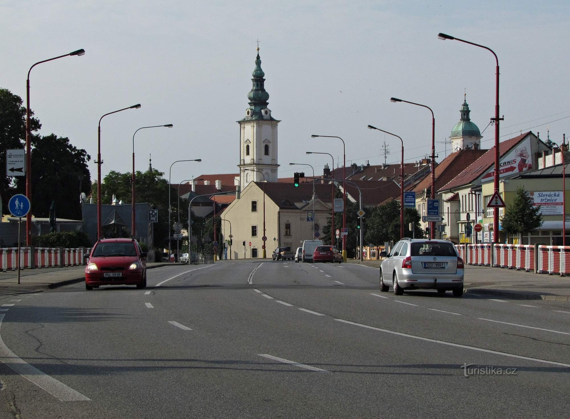 Uherské Hradiště - området för franciskanerklostret och kyrkan