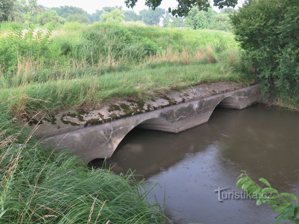 Uhřičice (u Kojetína) – Sifon, křižovatka vodních toků