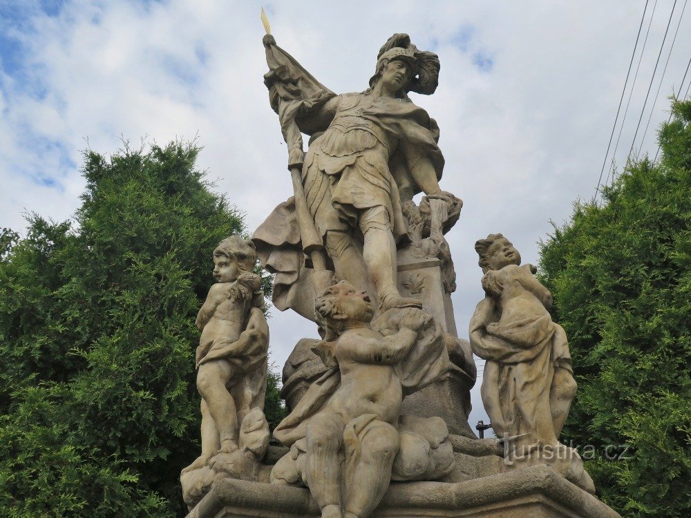 Uhričice (lângă Kojetín) – statuia Sf. Floriana