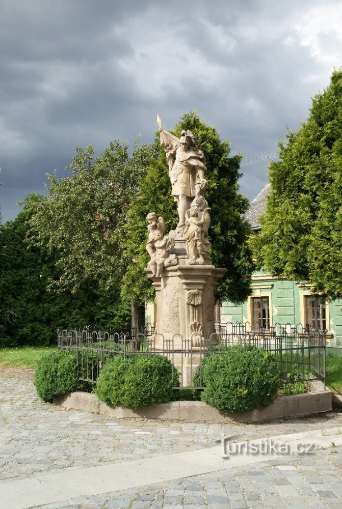 Uhričice (near Kojetín) – statue of St. Floriana