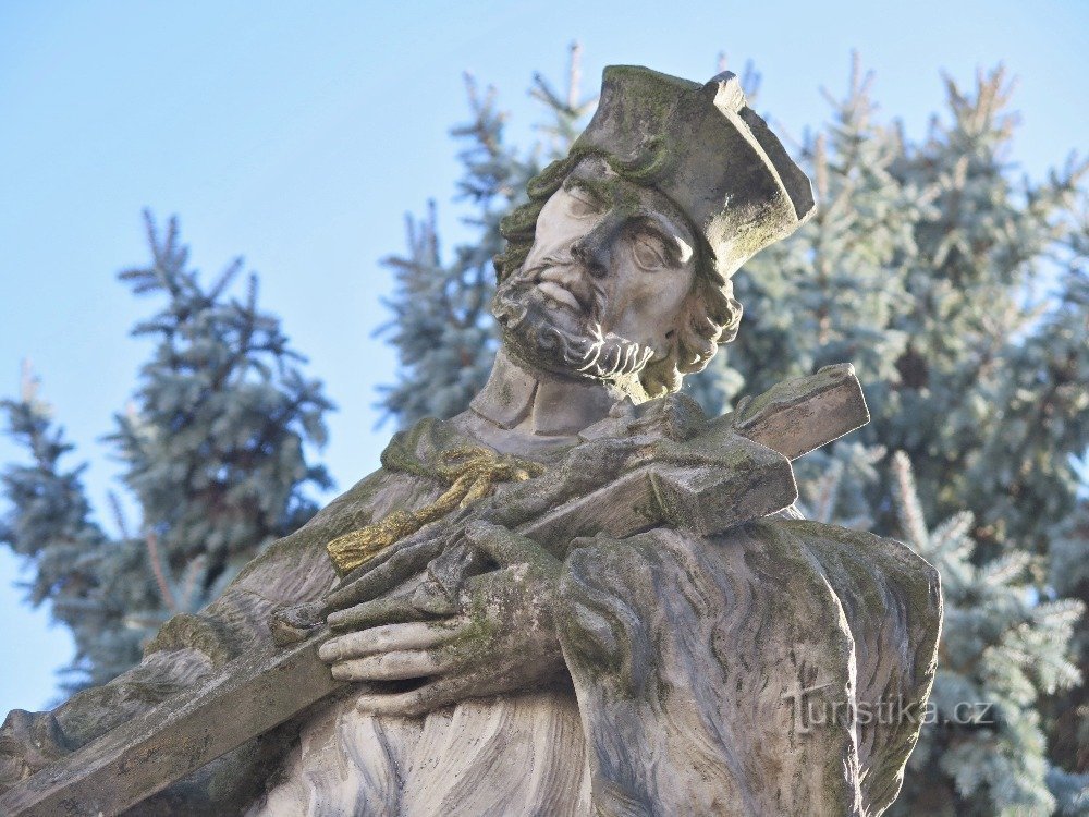 Újezd ​​​​(in der Nähe von Uničov) - Statue des Hl. Jan Nepomuký