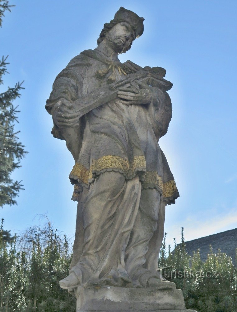 Újezd ​​(nær Uničov) - statue af St. Jan Nepomucký