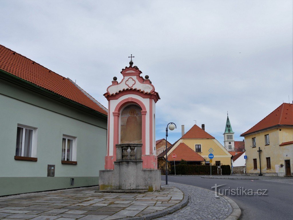 Příkopy Street och kapellet St. Vojtěch