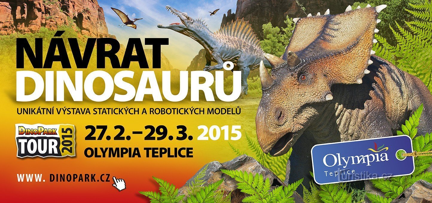 UNIKÁTNÍ VÝSTAVA Návrat dinosaurů - DinoPark Tour 2015