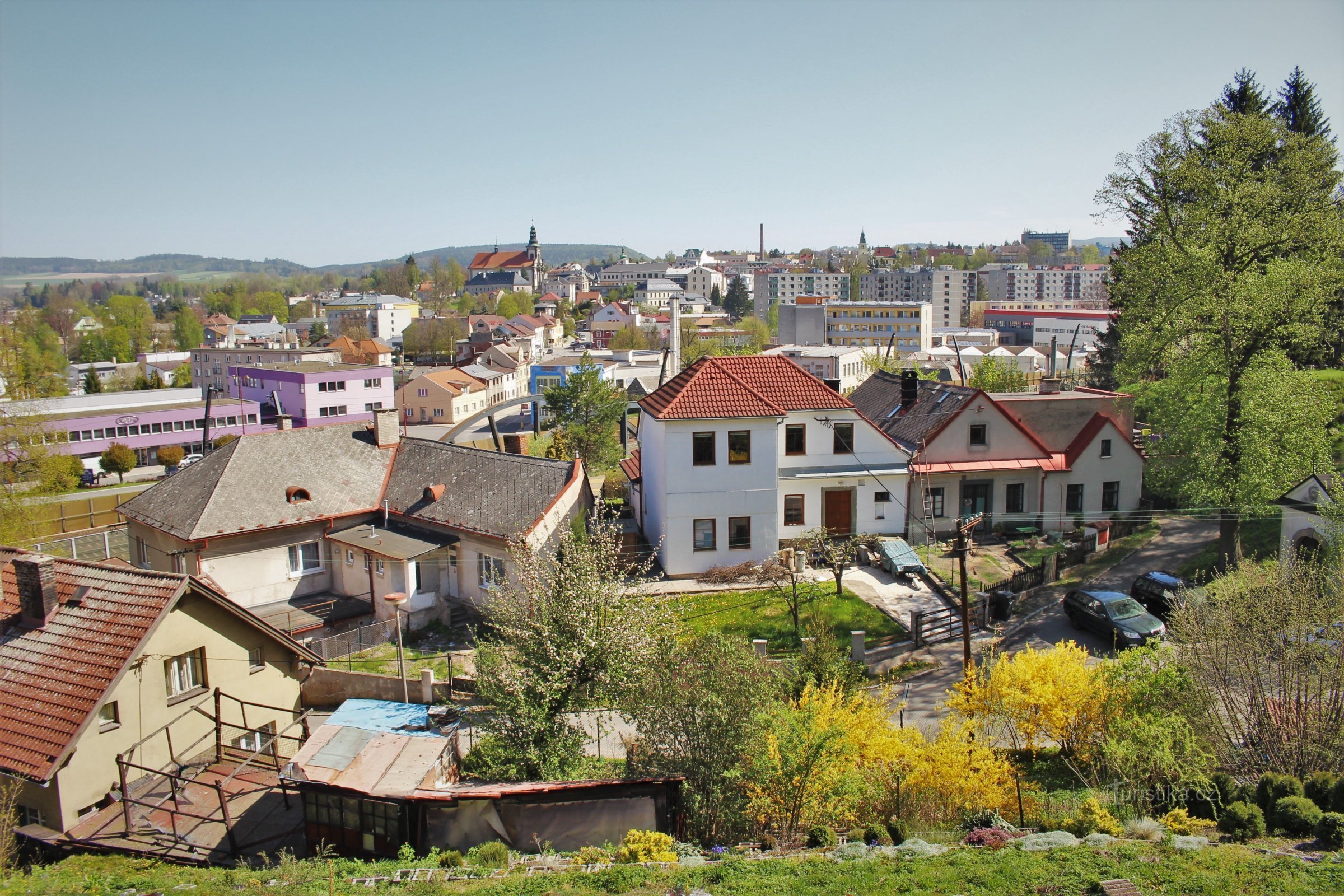 Ústí nad Orlicí-Mendrik - uitzicht over de stad