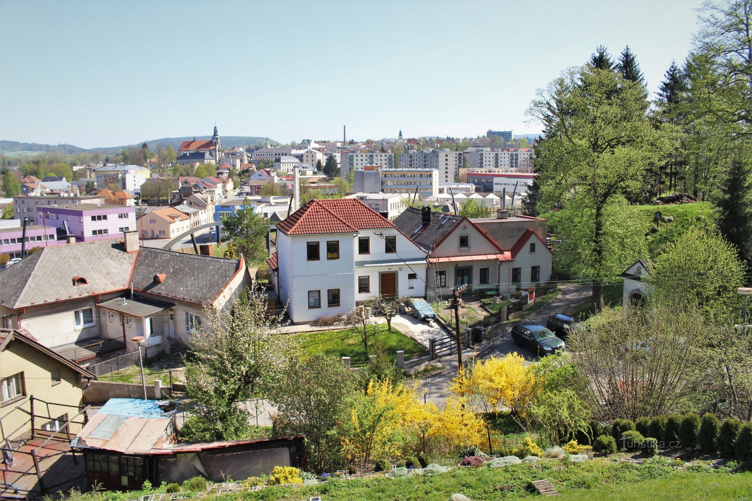 Ústí nad Orlicí-Mendrik - uitzicht over de stad