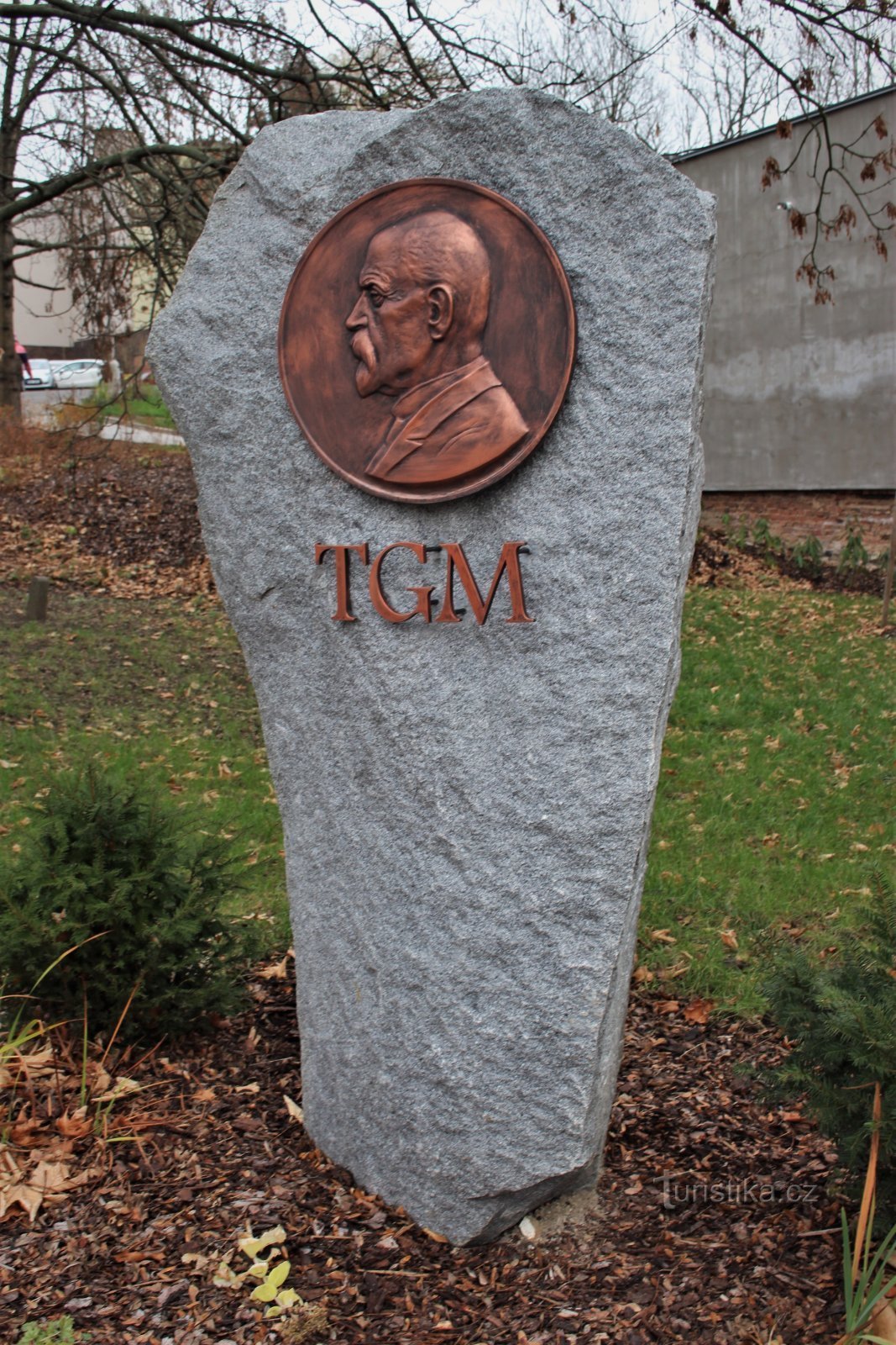 Ústí nad Orlicí - relief with a portrait of TGM