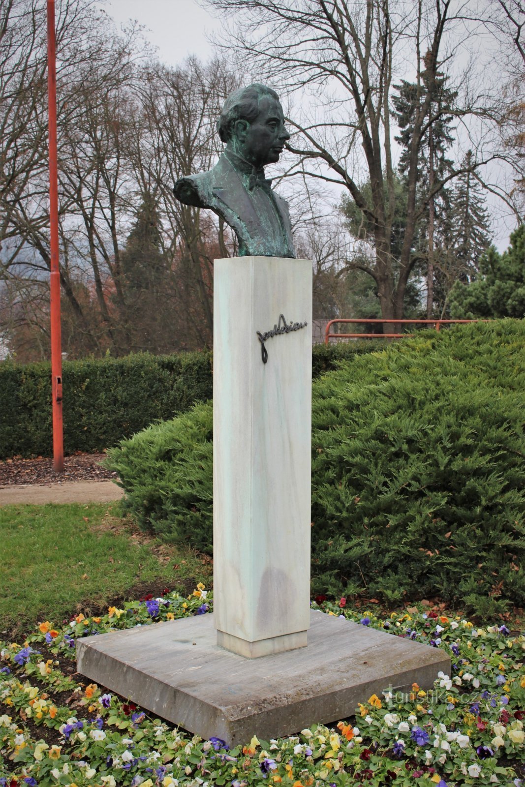 Ústí nad Orlicí - statue of Jaroslav Kocian