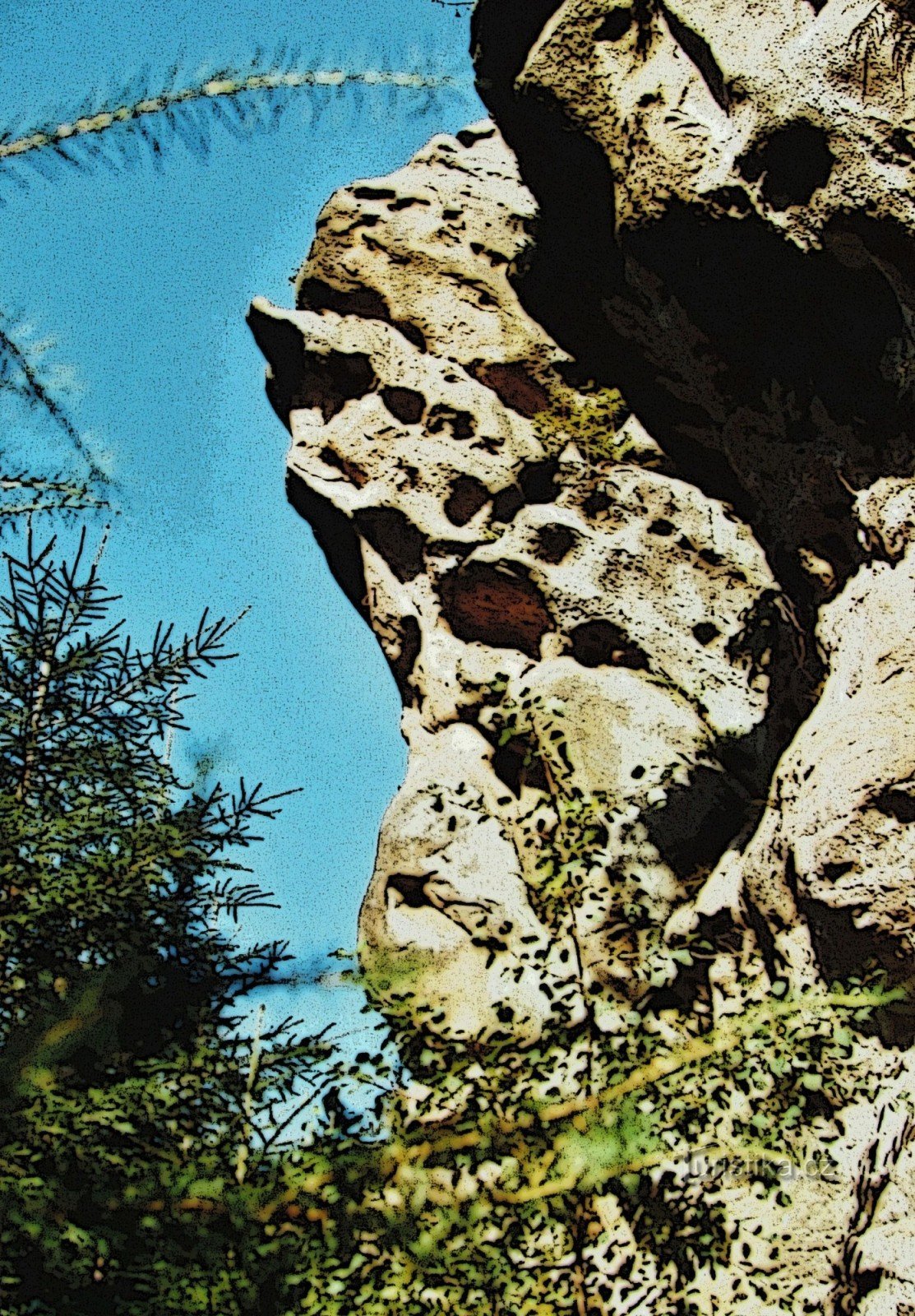 acantilados de rocas inferiores