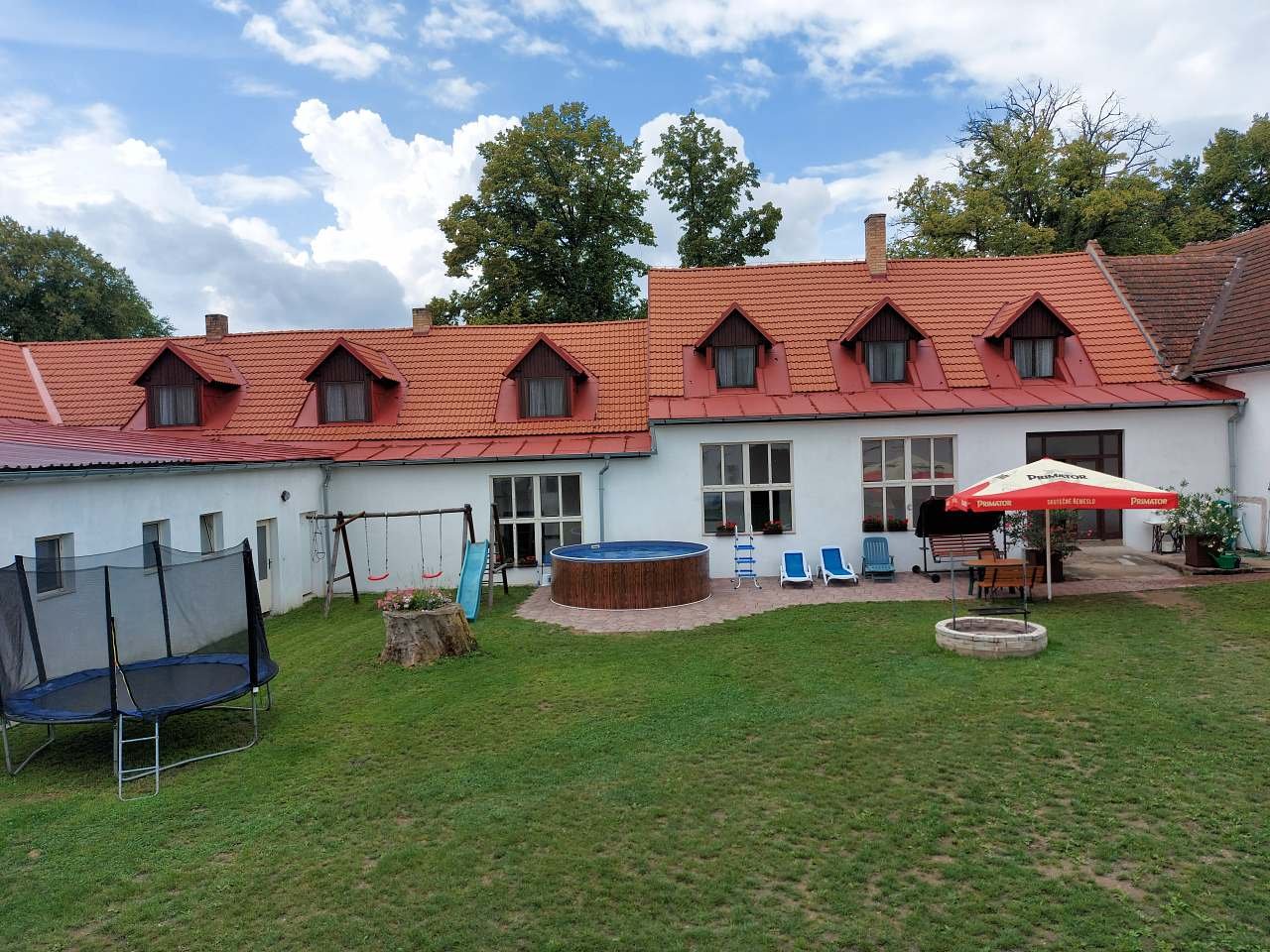 closed yard with pool