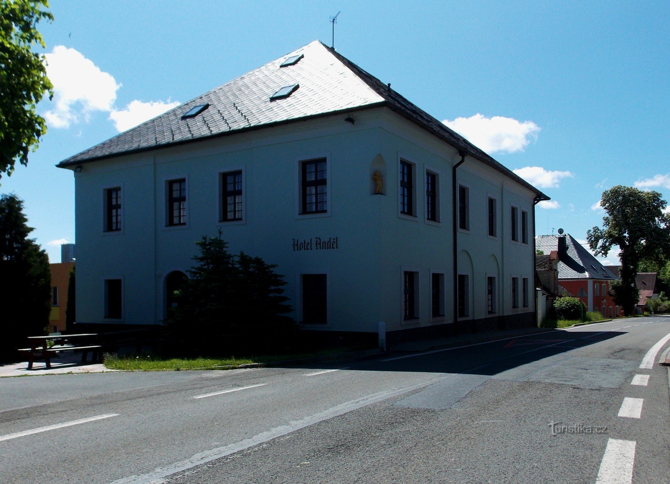 In Andělská Hora naar het Anděl hotel