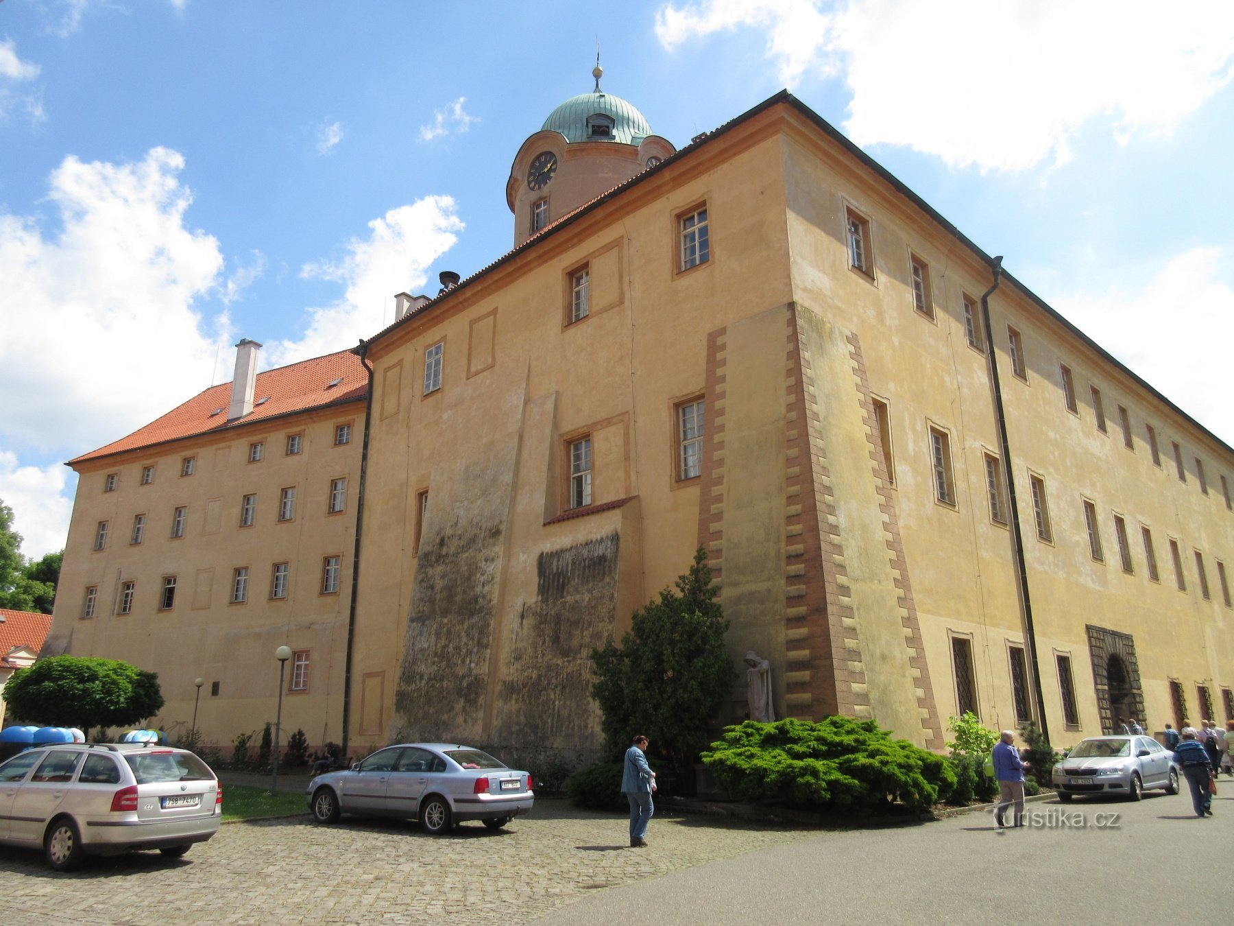 In the grounds of the castle