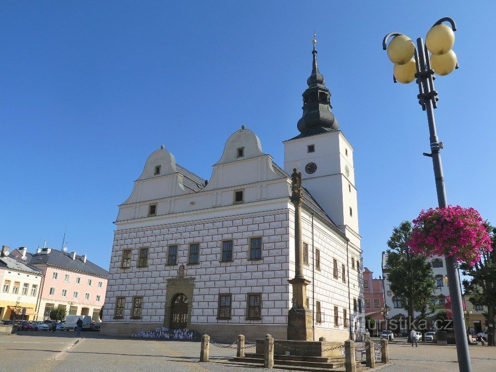 în centrul orașului Lanškroun