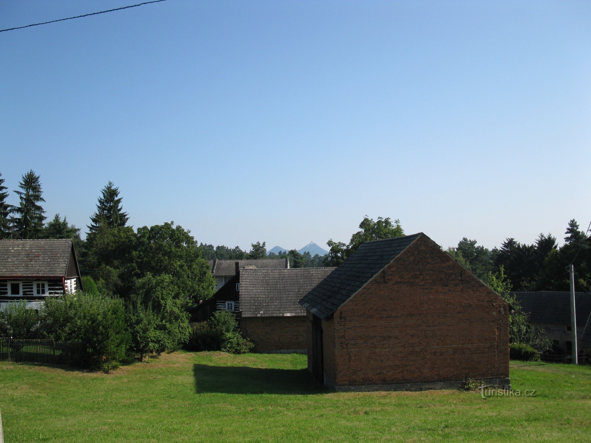 in the distance Bezděz