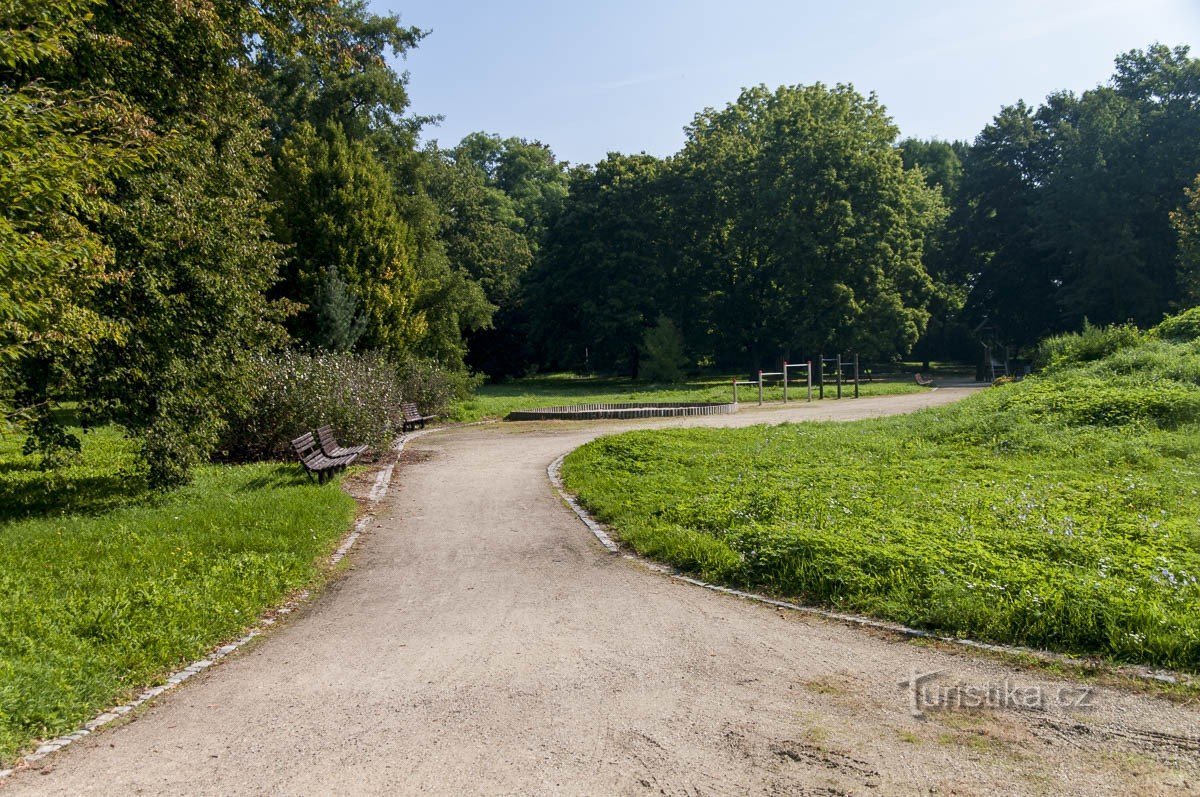 In the southern part of the park