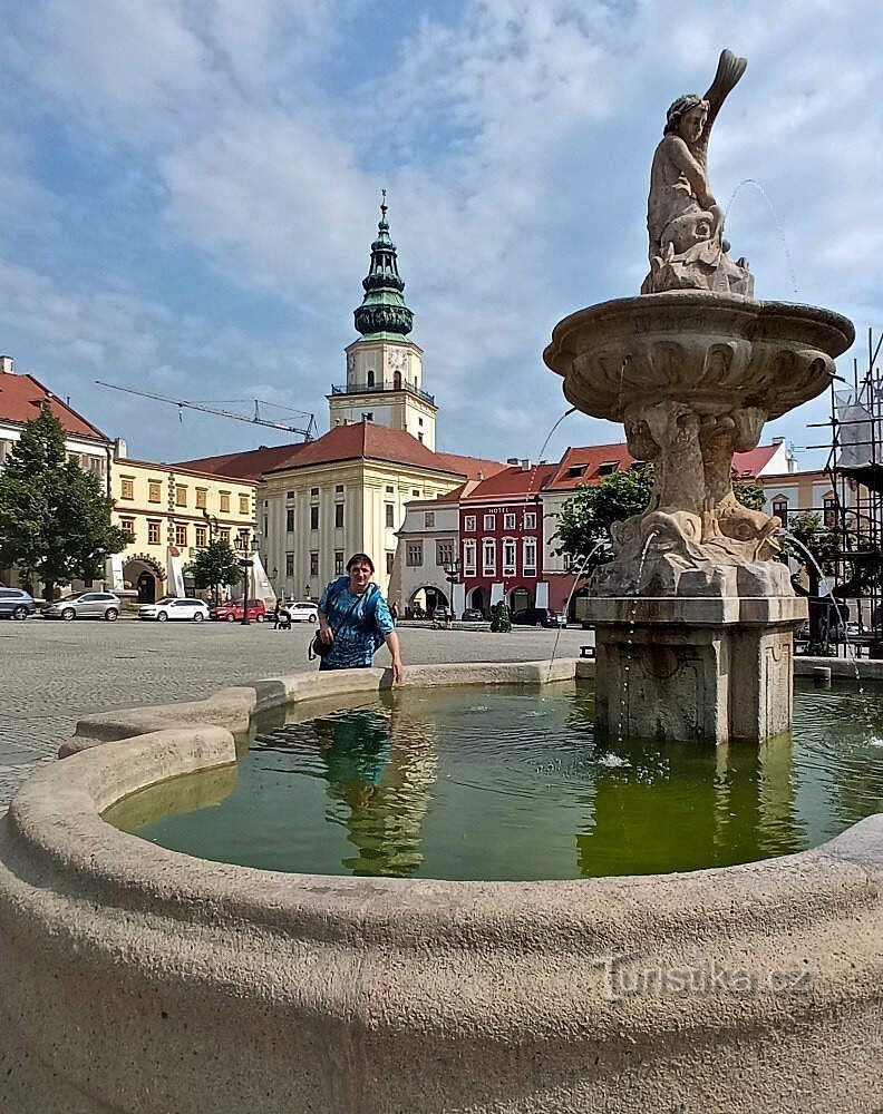 W Kroměřížu na zamku iw zielonym podzamczu