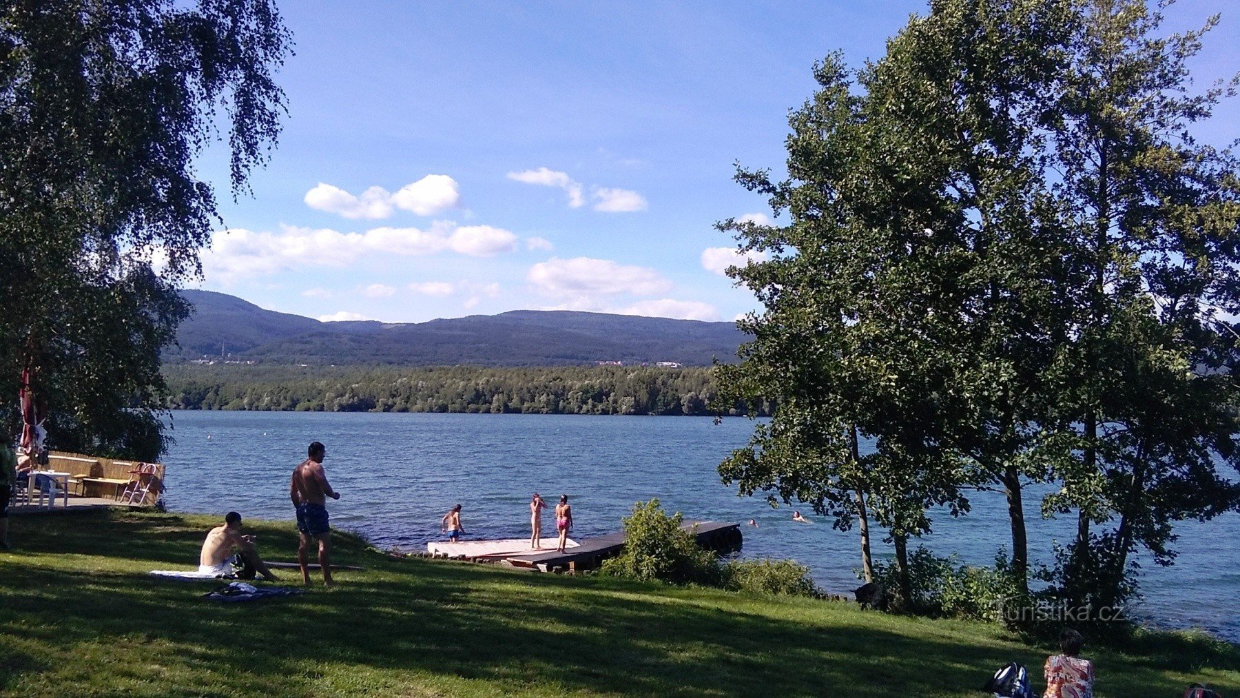 In the background the Ore Mountains