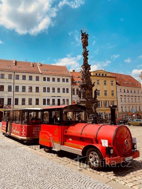 I Teplice med tåg till den botaniska trädgården.