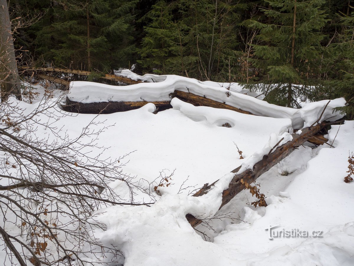 It warmed up during the week, but there is still quite a lot of snow