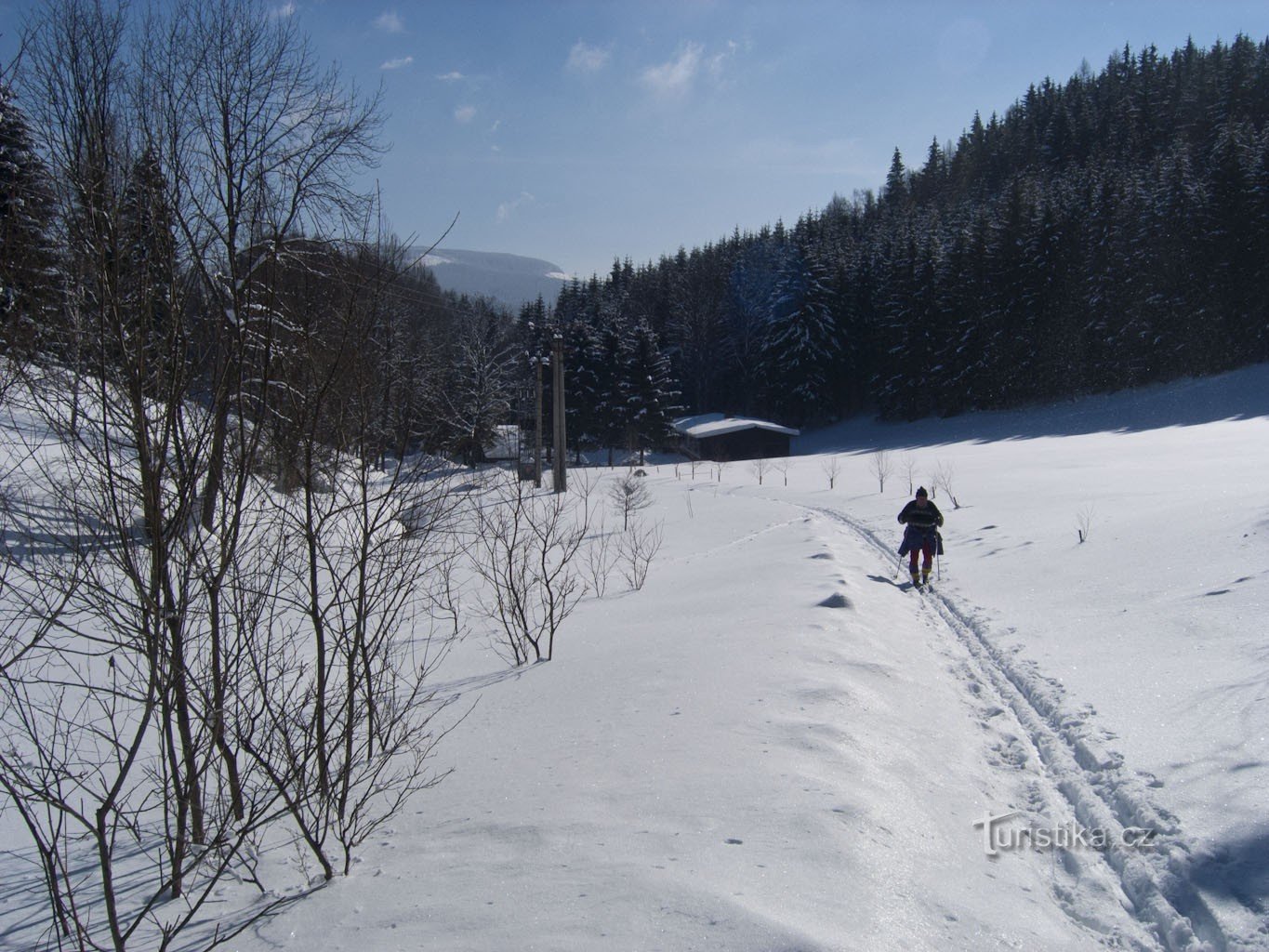 In the valley behind the campus