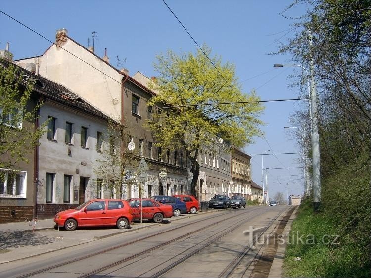In de straat Na Zlíchov