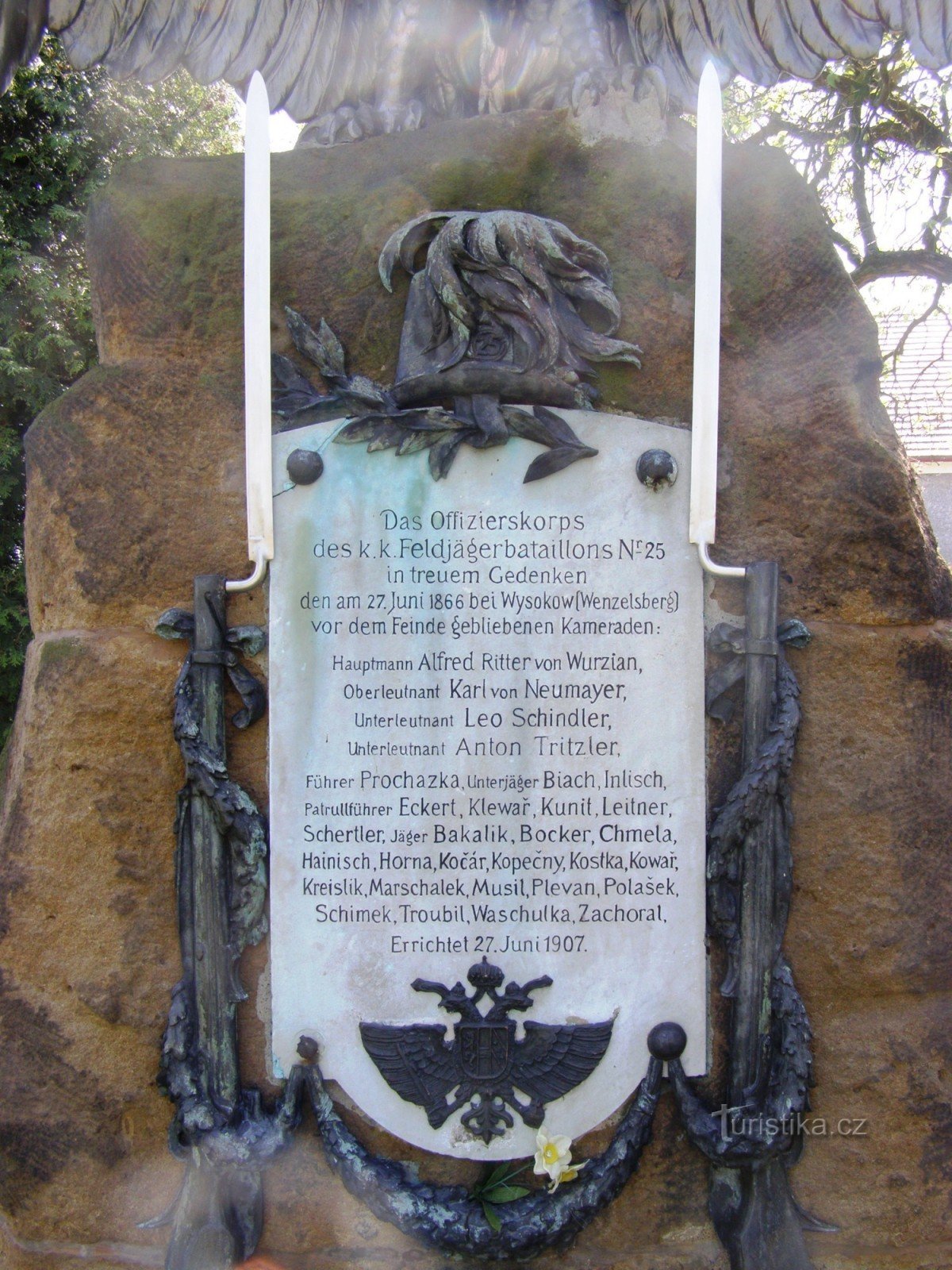 Václavice - μνημεία της μάχης του 1866