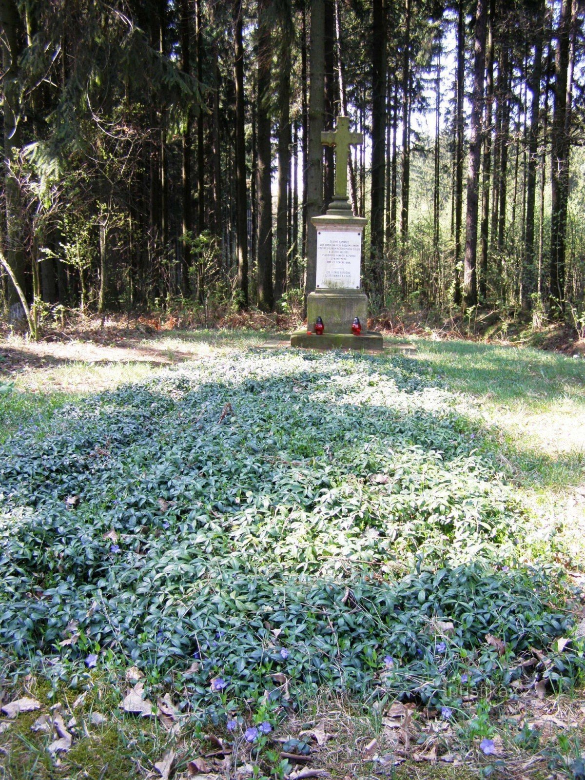 Wenceslas Forest - slagfält, monument från slaget 1866