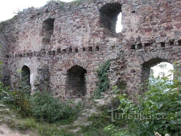 Valdek - ruïnes van het kasteel in Brdy