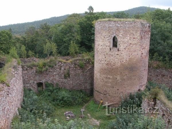 Valdek - ruïnes van het kasteel in Brdy