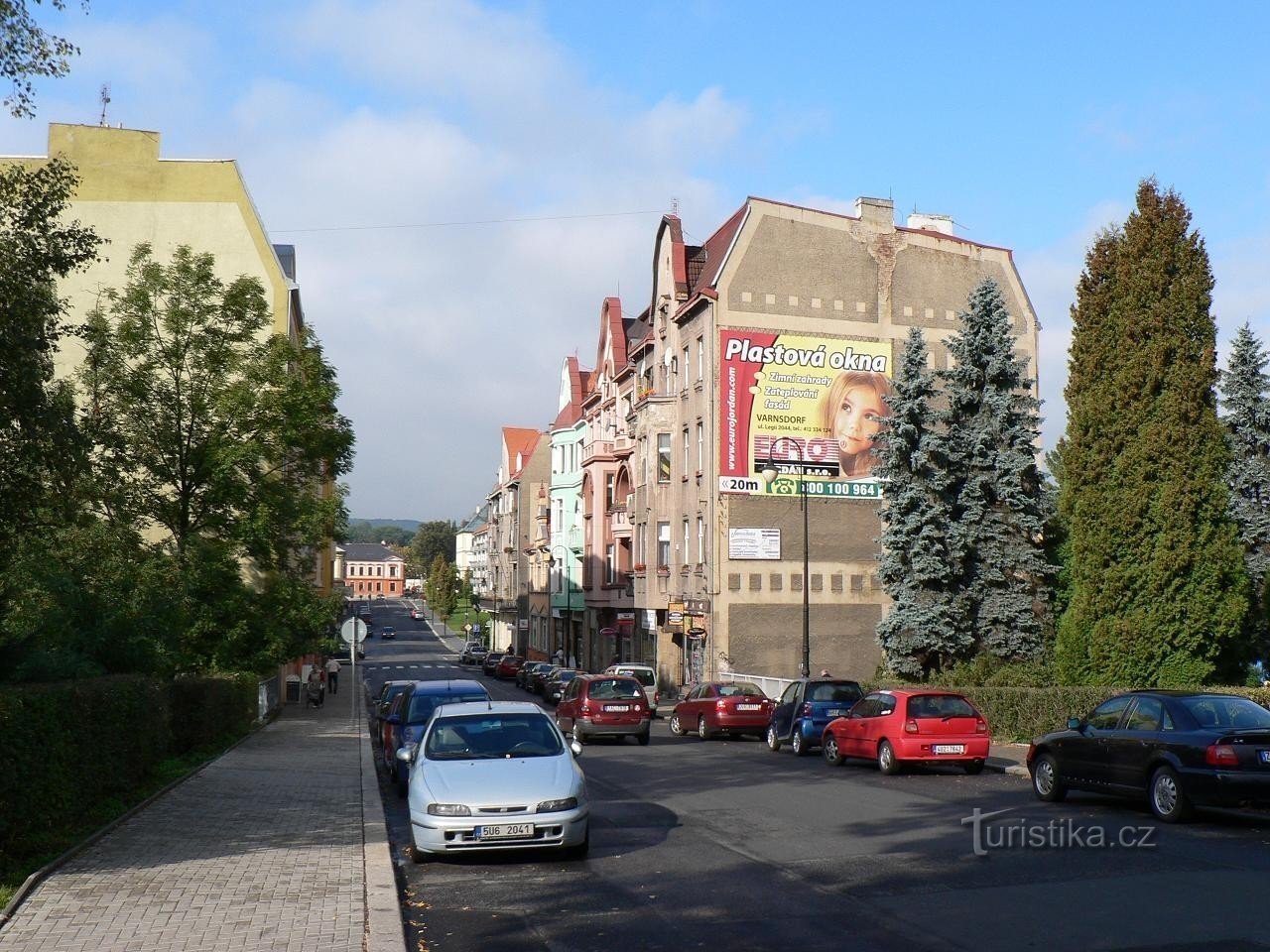 Varnsdorf, strada vicino alla piazza