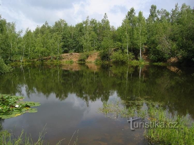 Vávrovka: Tämä kaunis järvi sijaitsee noin 500 metrin päässä Bystřekasta ja on ns.