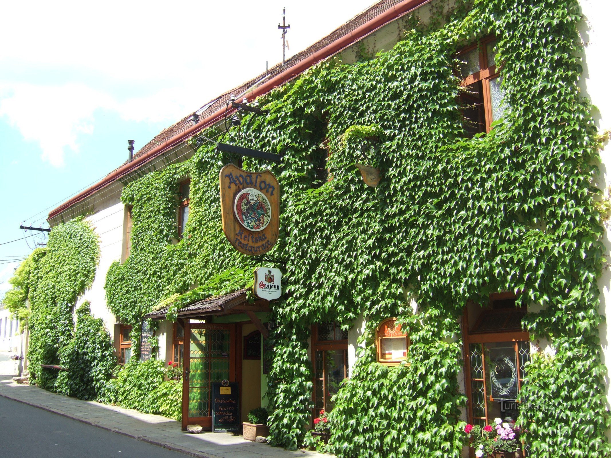 entrance to the restaurant