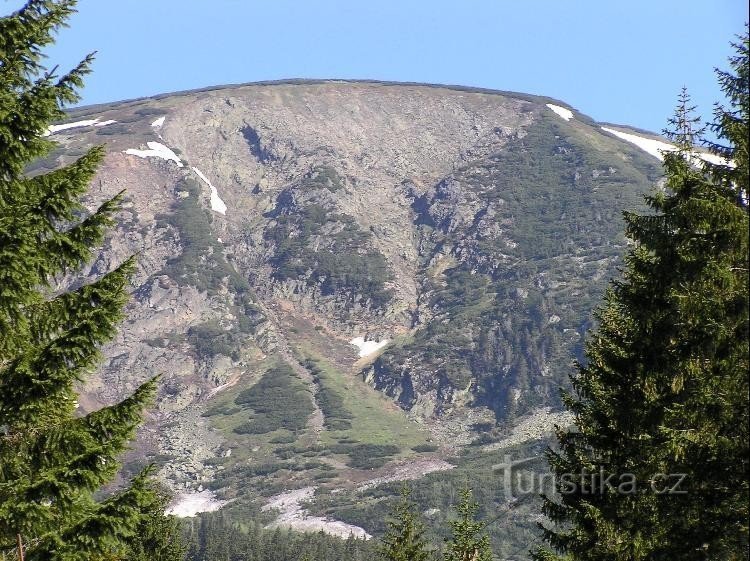 Velká und Mallá Studniční jáma: Blick von Buda pod Studničná (Zoom)