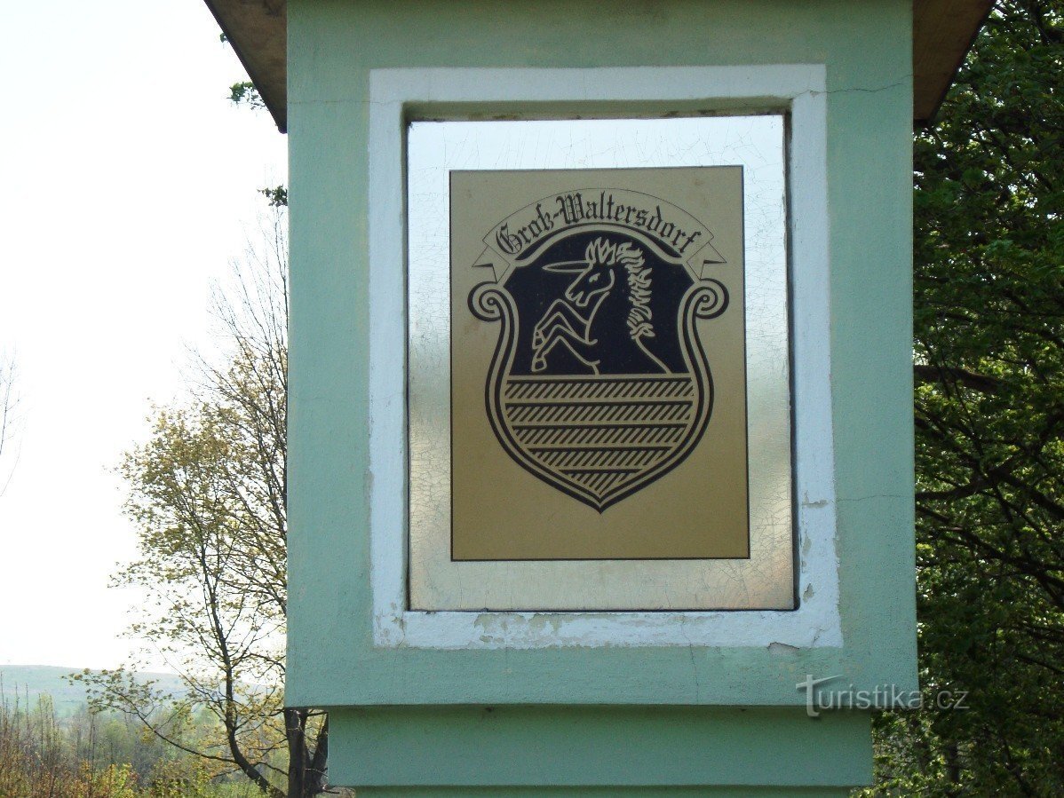 Velká Střelná-monument communautaire-plaque commémorative-emblème communautaire-Photo : Ulrych Mir.