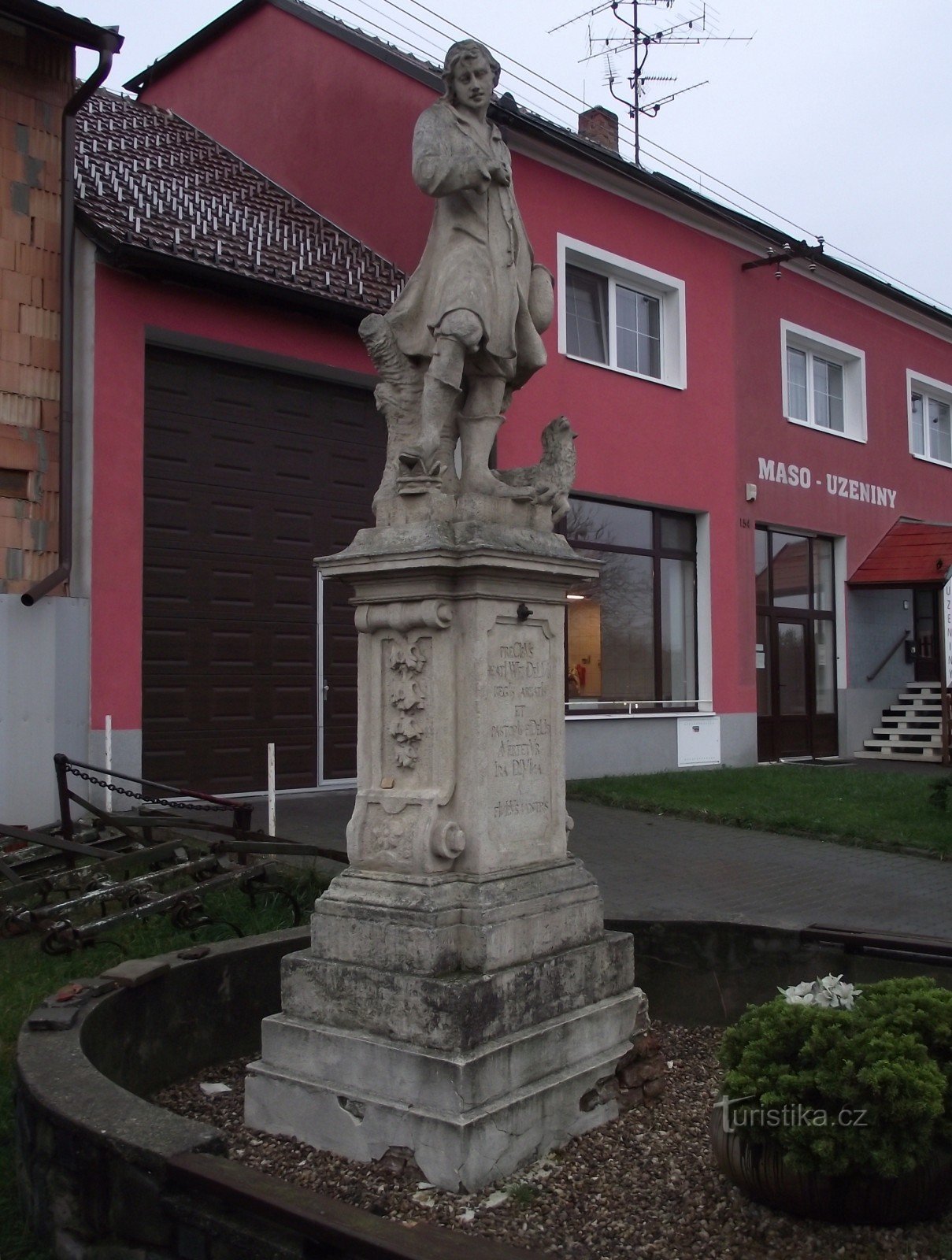 Velké Bílovice - standbeeld van St. Wendelin