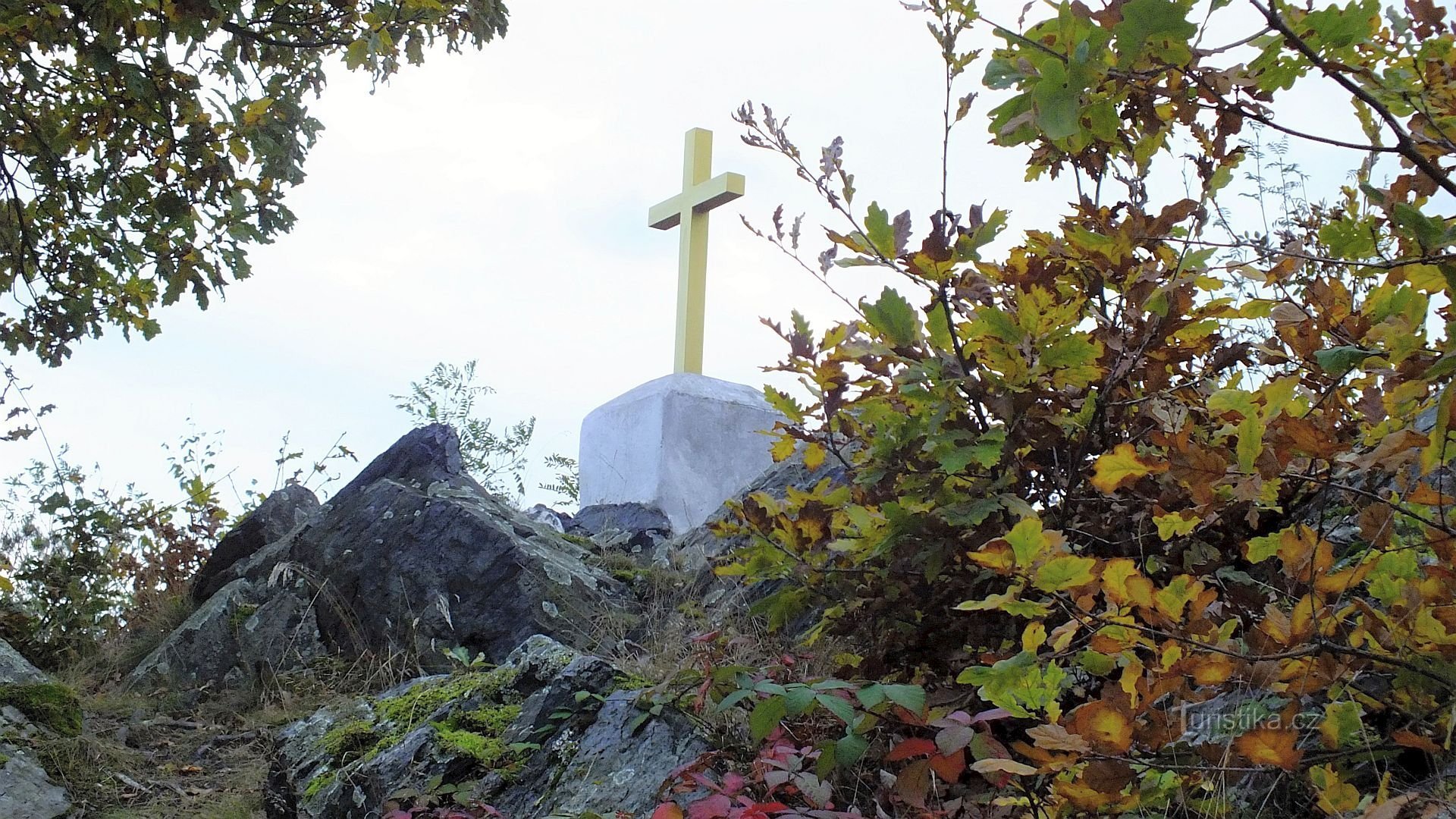 Velké Přilepy, croix sur Kamýcká skále