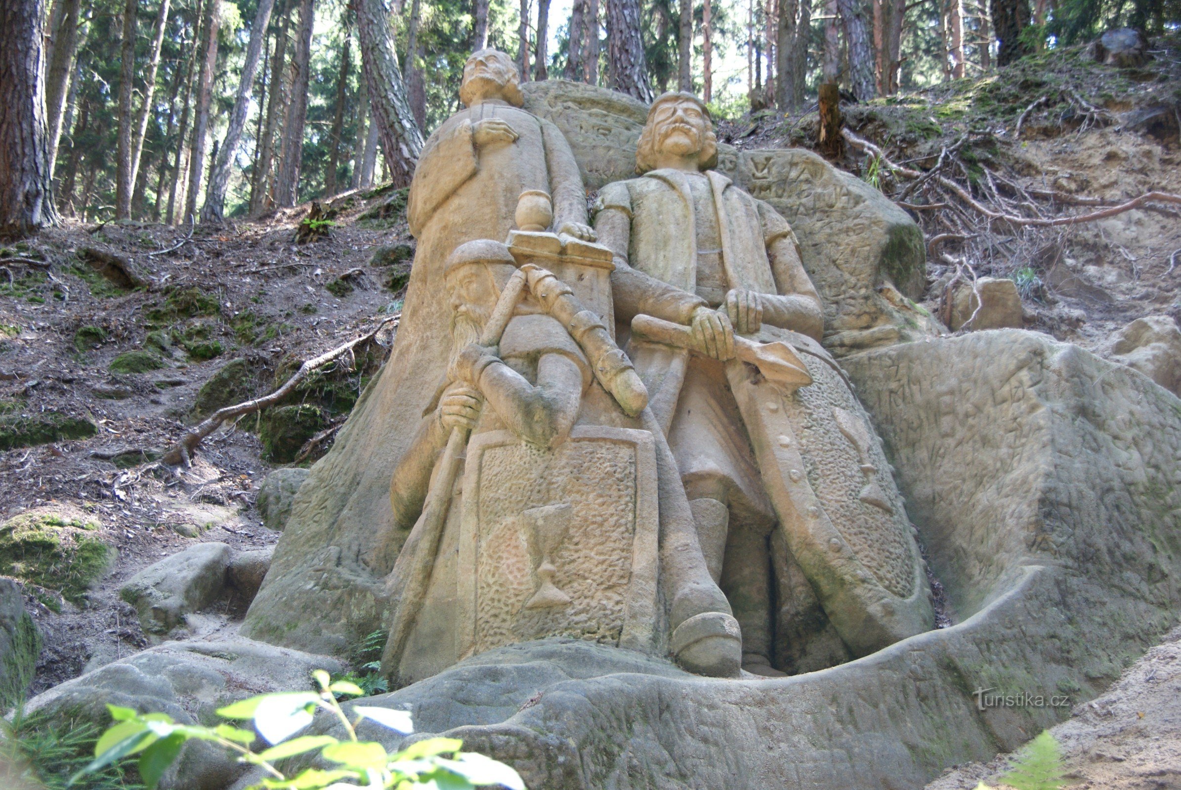 Velký Chlum - Estátua de lutadores hussitas