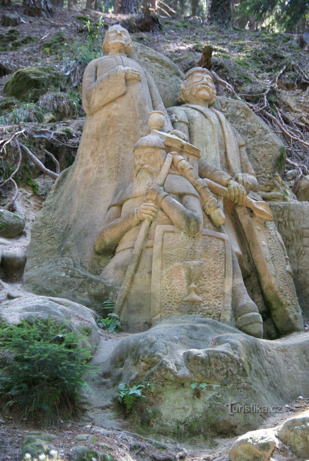 Velký Chlum - Estátua de lutadores hussitas