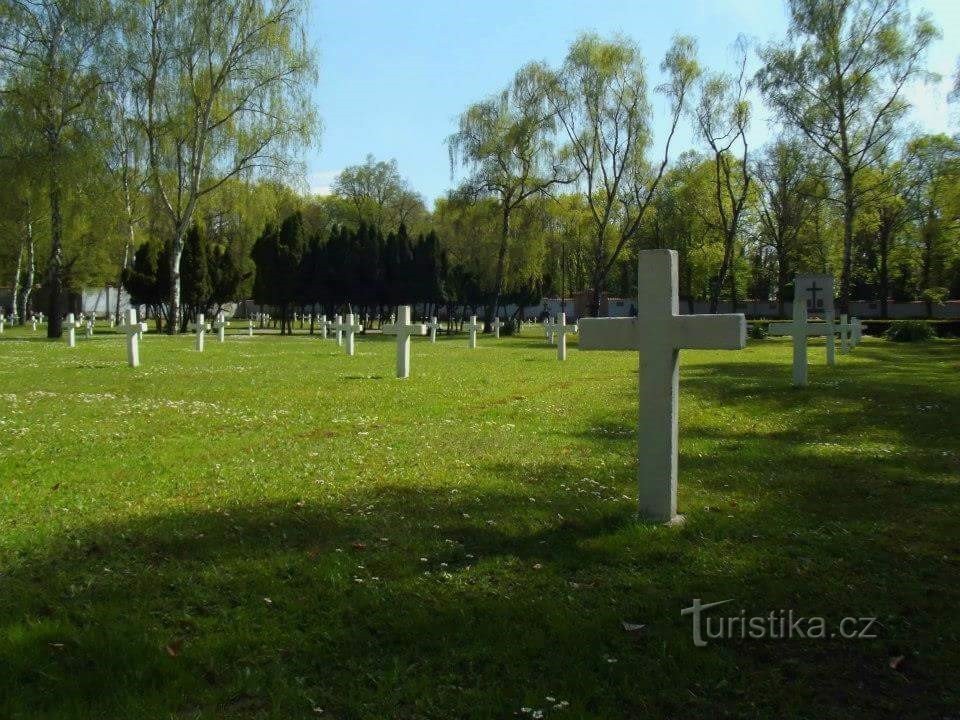 Duży cmentarz wojskowy
