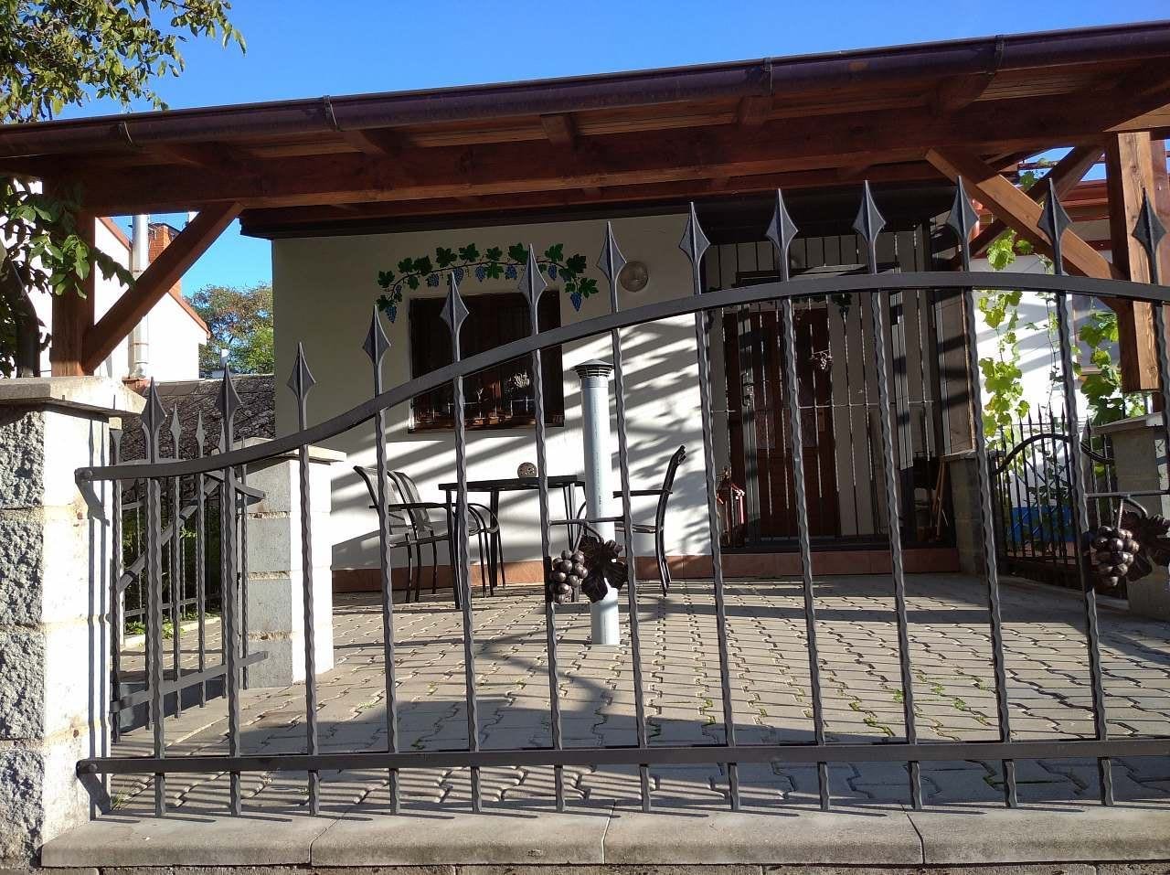 Outdoor terrace with seating