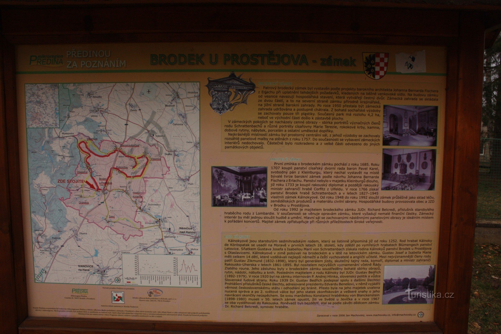 Originalmente uma residência rural barroca de 1707 a 1709 em Brodek perto de Prostějov