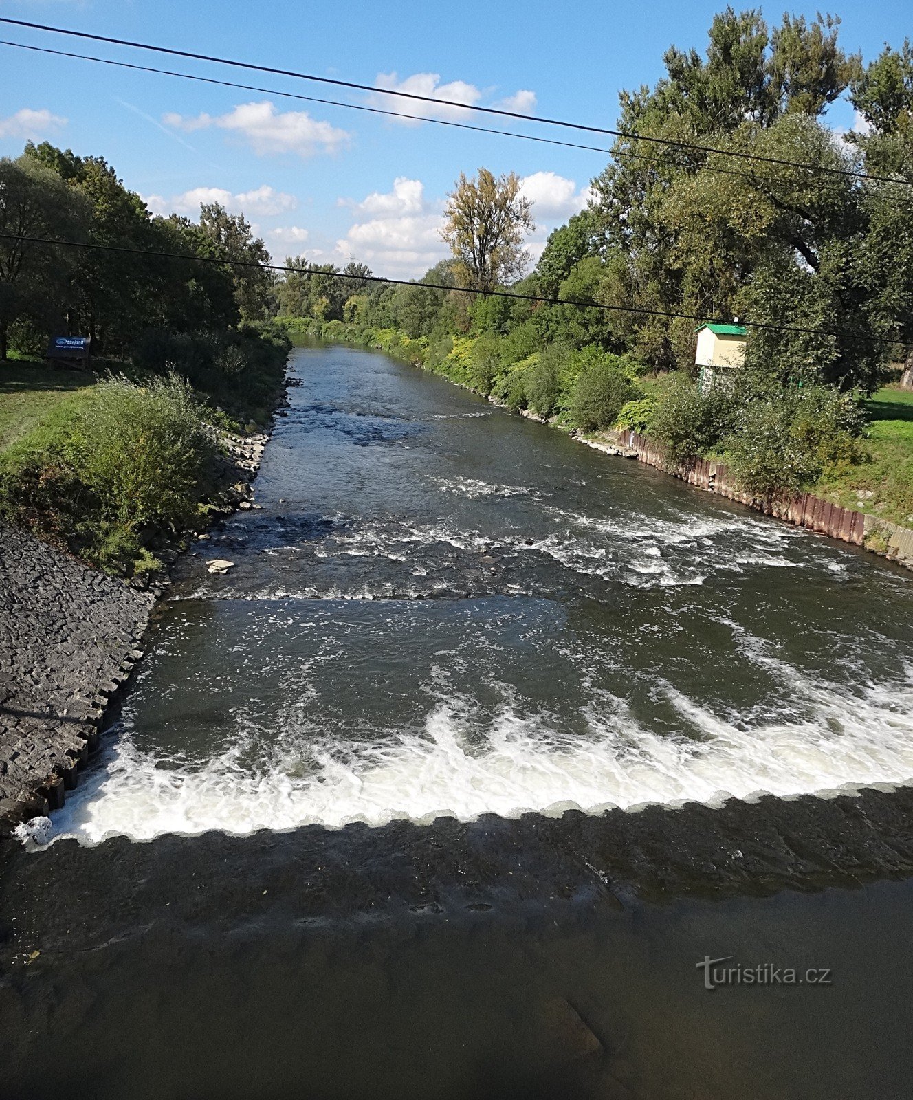 Věřňovice weir on the river Olša