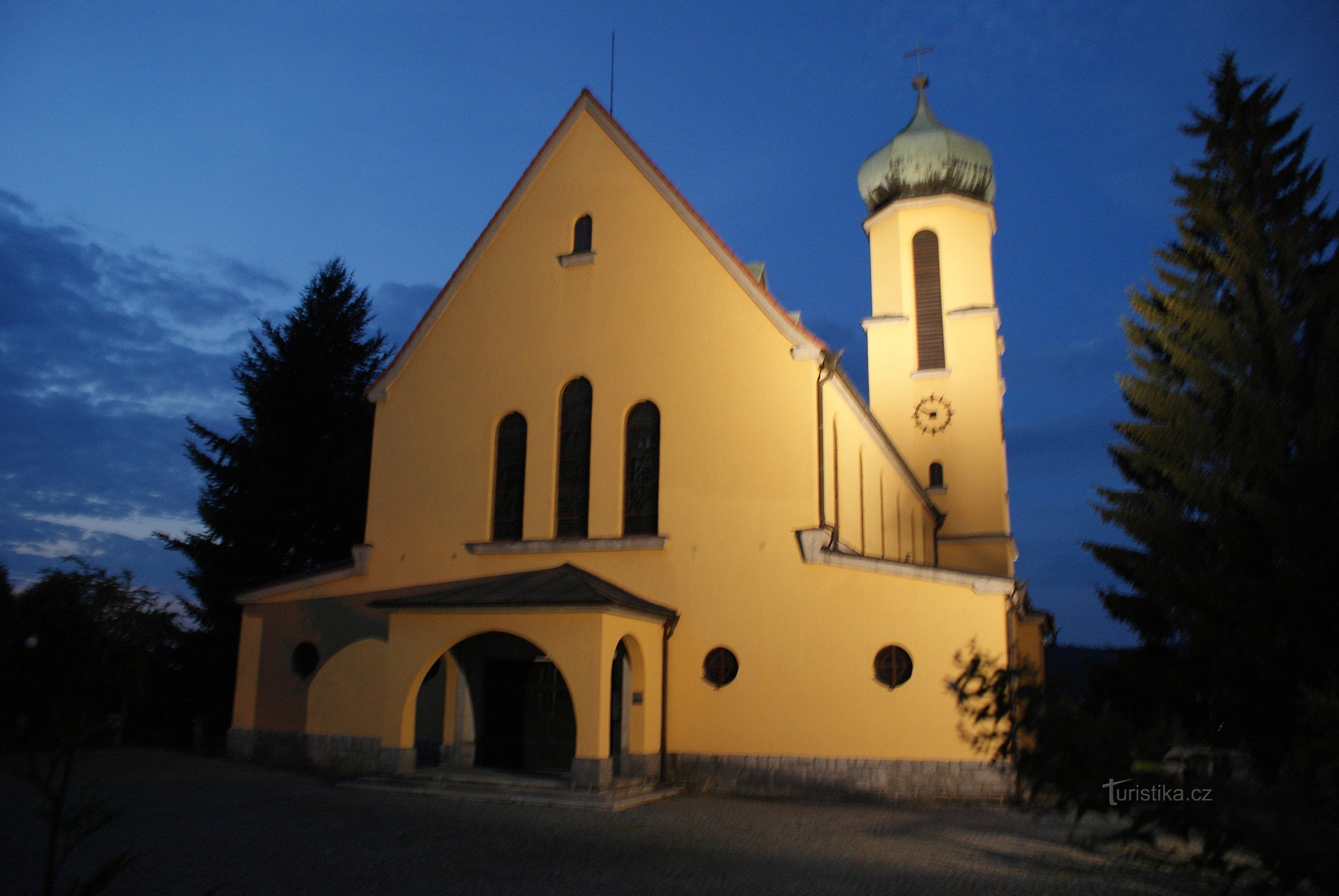 Vétrní - kyrkan St. Jan Nepomucký