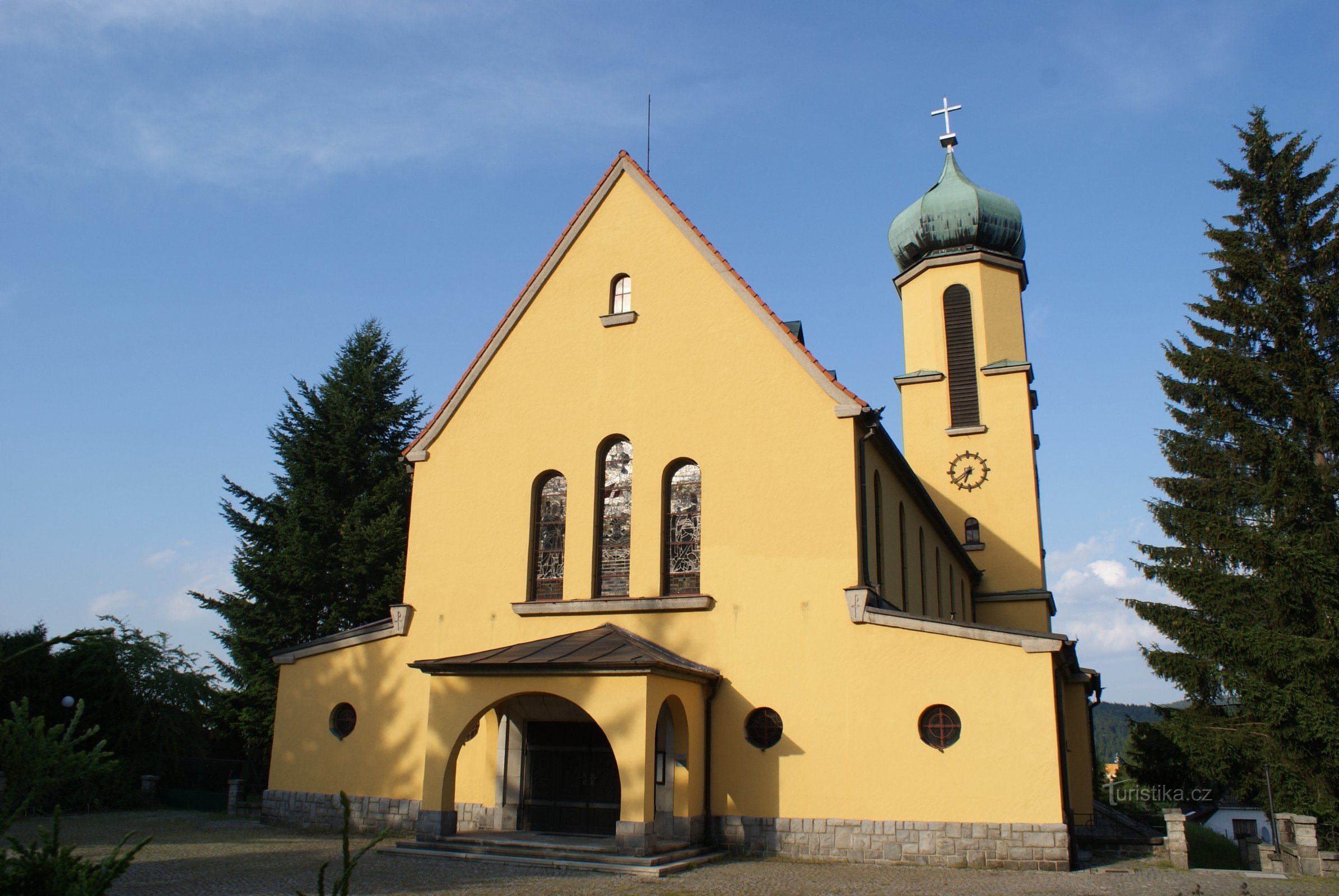Vétrní - kyrkan St. Jan Nepomucký