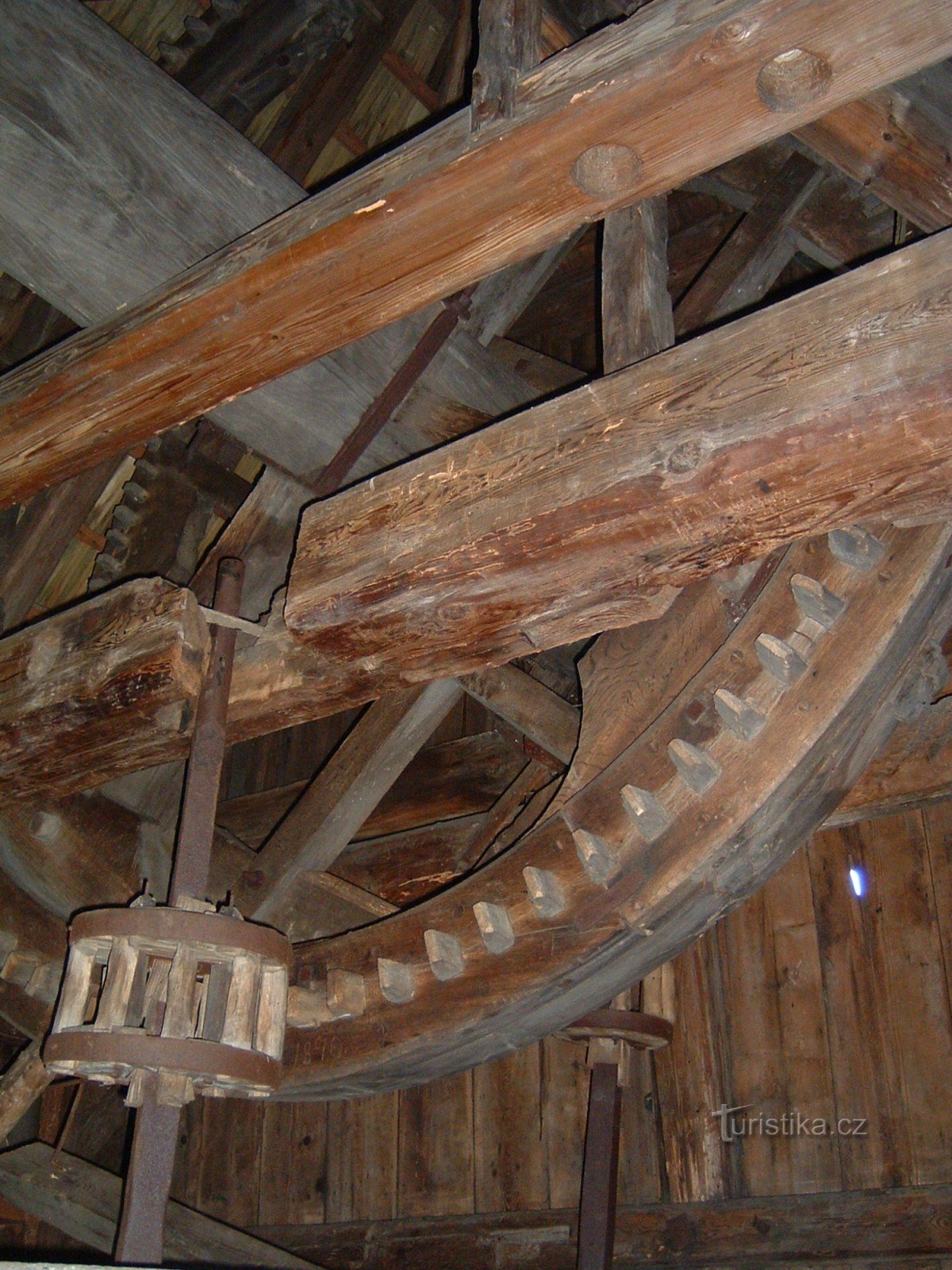 Moulin à vent (à Bílovec) de l'intérieur